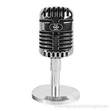 Bluetooth Speaker, Microphone-shaped, Built-in Li-ion Battery, Customized Logos are Accepted